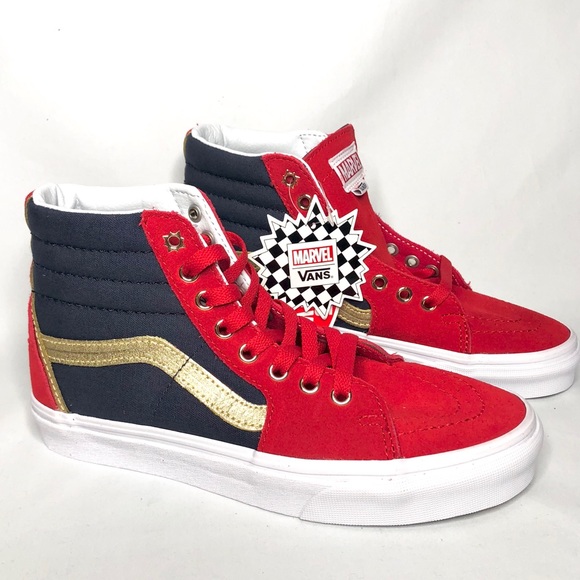 captain marvel vans shoes